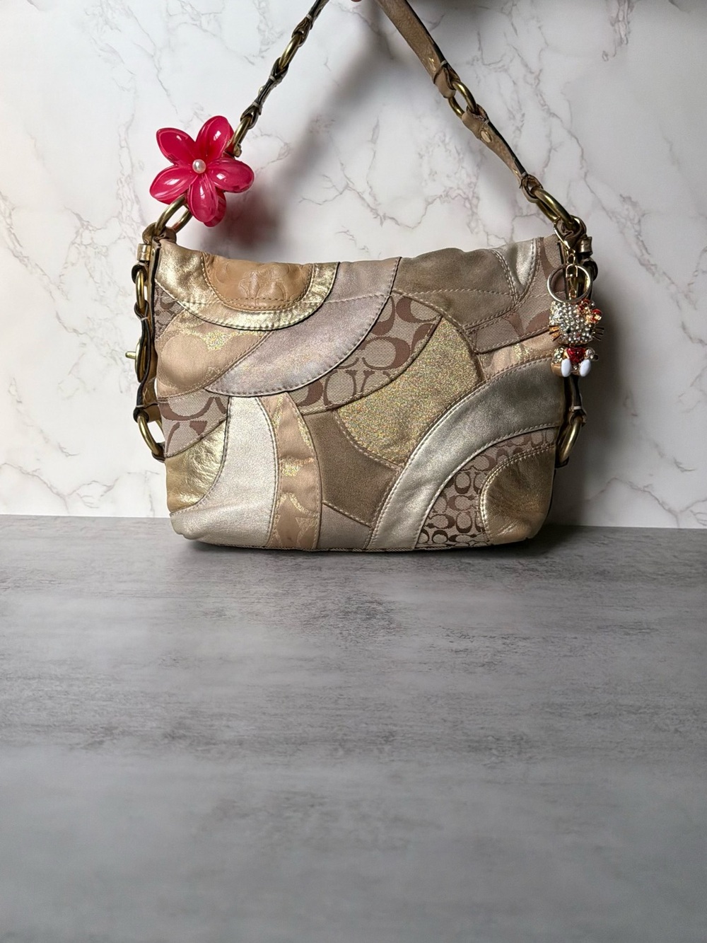Carly Coach Patchwork Y2K Shoulder Bag